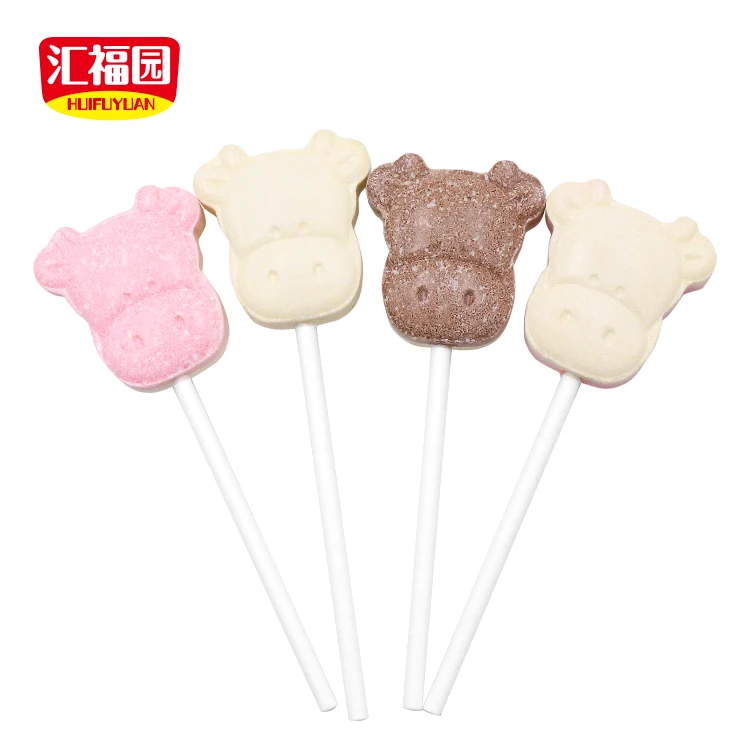 
Colorful fruit flavor cow shape hard pressed candy sweet snack 
