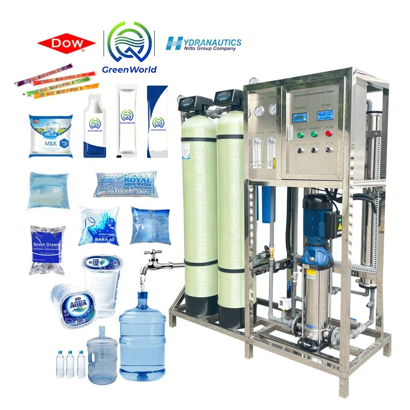 Small Factory Water Treatment Equipment Groundwater Well Water Reverse Osmosis Machinery RO Filter Mineral Water Making Machine