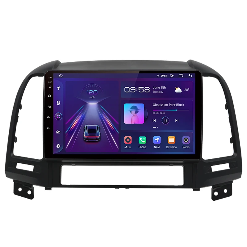 Junsun V1 Pro AI Voice Android Auto Car Radio for Hyundai Santa Fe 2 2006-2012 Carplay 4G Car Multimedia GPS 2din autoradio
