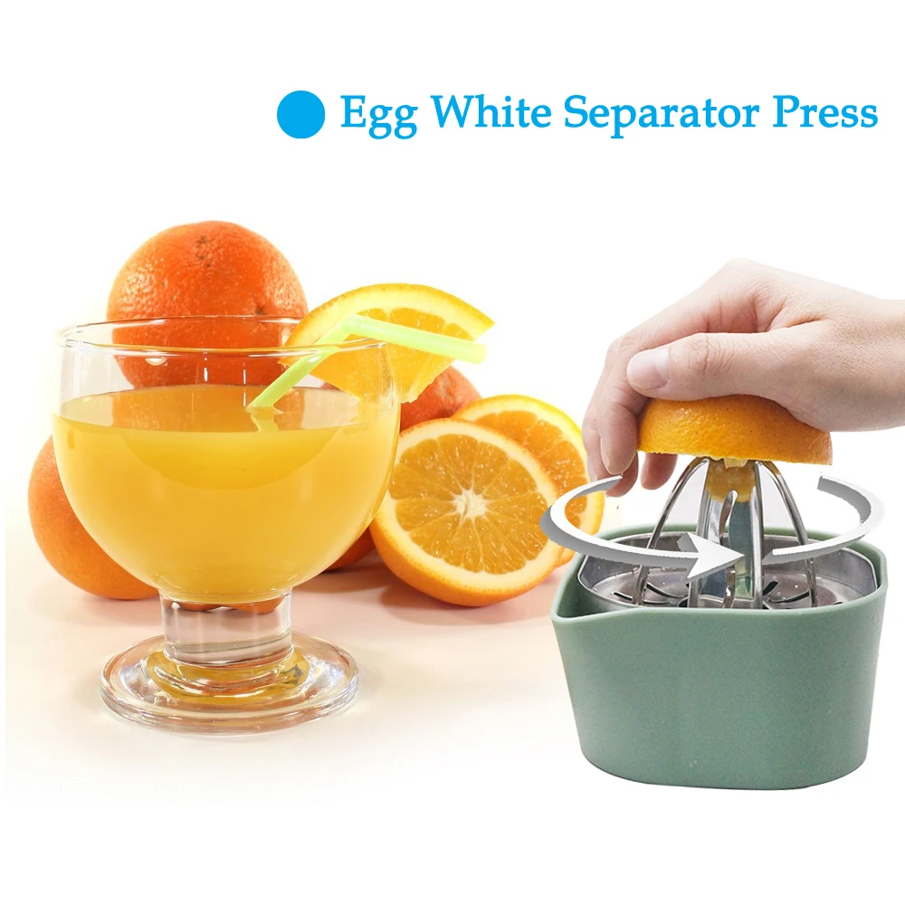 Efficient Manual Citrus Squeezer & Pour Juicer Yolk Egg Slicers & Stirring Tool Essential Egg White Separator Egg Tools