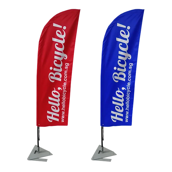 Outdoor printing custom beach flag feathered flag feather banner