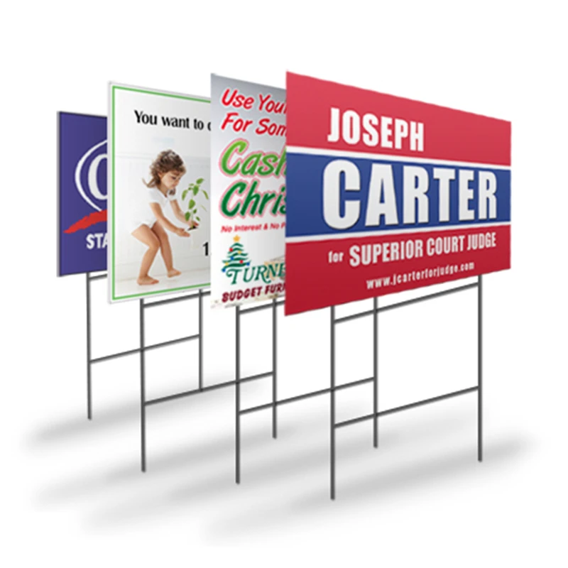 customize size and design plastic yard signs outdoor corflute yard signage sign with h stake