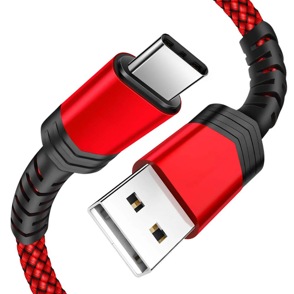 Кабель USB C для быстрой зарядки 1 м зарядное устройство A на Type нейлоновый плетеный шнур совместимый с Samsung Galaxy S10 S9 S8 Plus Note