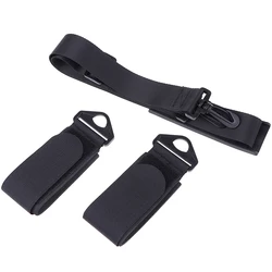 Adjustable Skiing Pole Shoulder Hand Carrier Lash Handle Straps Hook Loop Protecting Black Nylon Ski Handle Strap Bags
