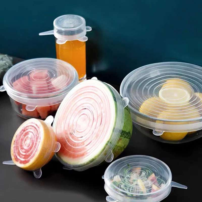 BAP free  Silicone Stretch Lid/Reusable Seal Stretch Covers lids  Food For Fruits Meat and Vegetables