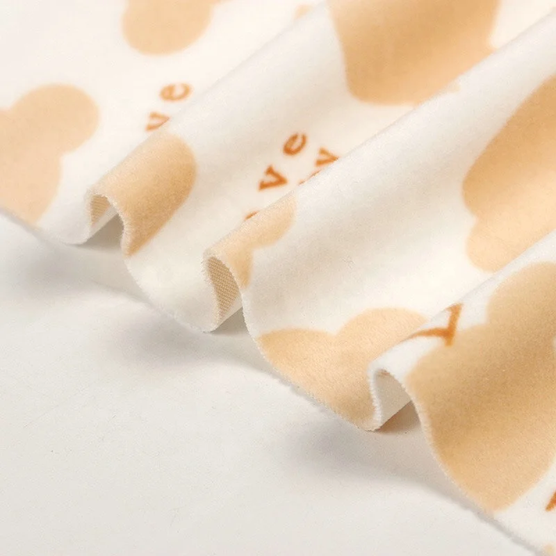 
Velvet Burnout Digital Print Fabric for Baby Clothing 288F 200 GSM 170CM Width Shoes Upholstery En Fonesun-ps449 100 % Polyester 