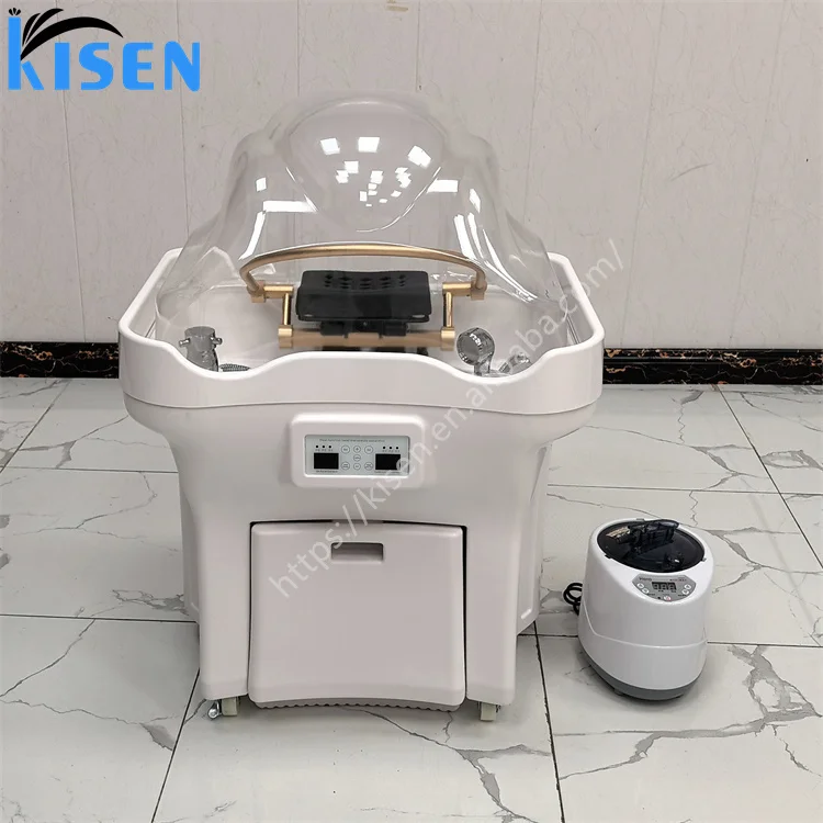Kisen Good Quality Hot Control Panel For Bed Head Spa Shampoo Chairs Set Hair Salon Furniture No Pluming With Two Tanks