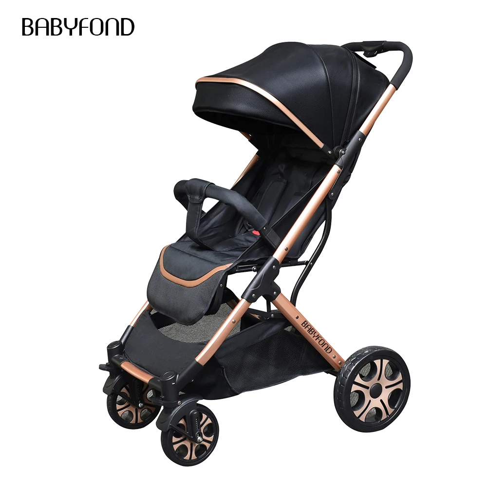 2021 China Cost effective New Leather Baby Strollers Pushchair And 2in1 Stroller