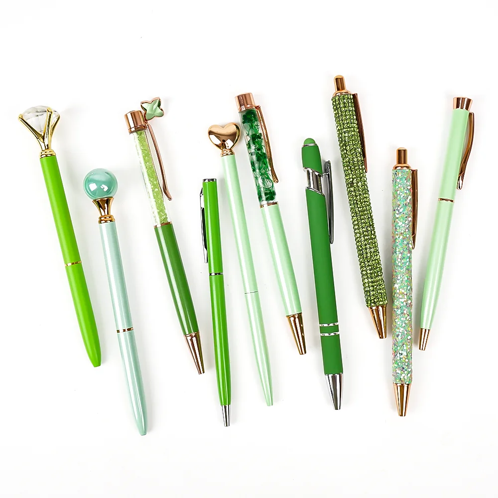 Economical metallic promotional Crystal ball pen Luxury Roller Ball Pens Customized Logo Metal Gift Pen