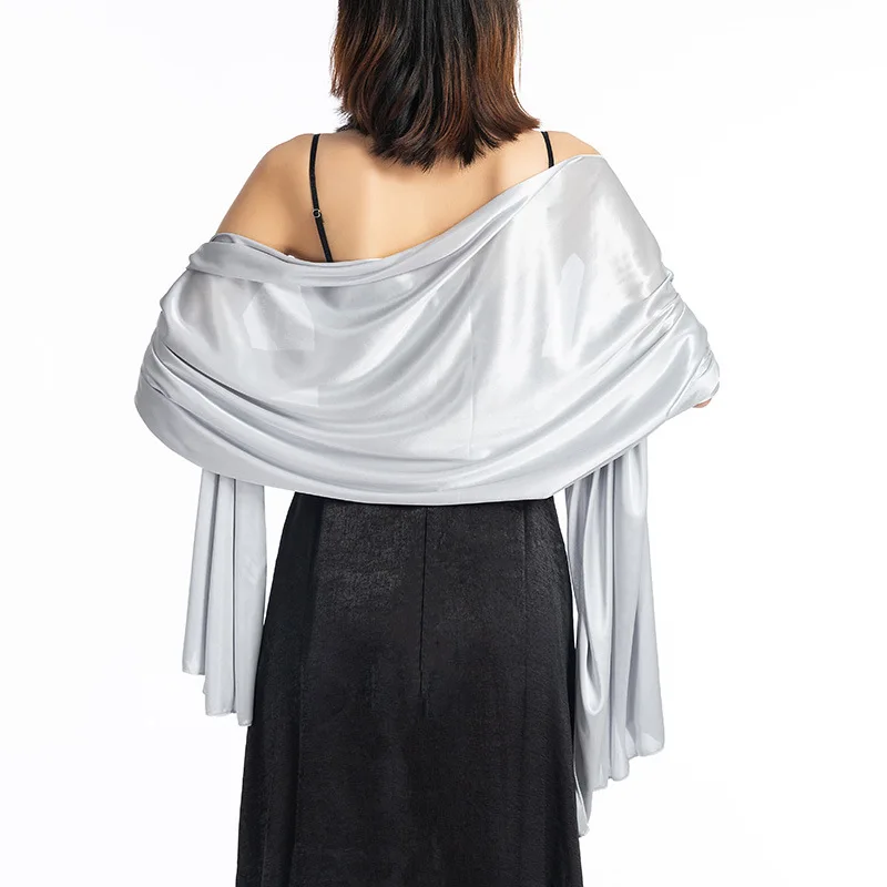 Shawls and Wraps for Evening Dresses Satin Shawl Wraps for Women Extra Long Soft Wedding Shawls for Bridal Party