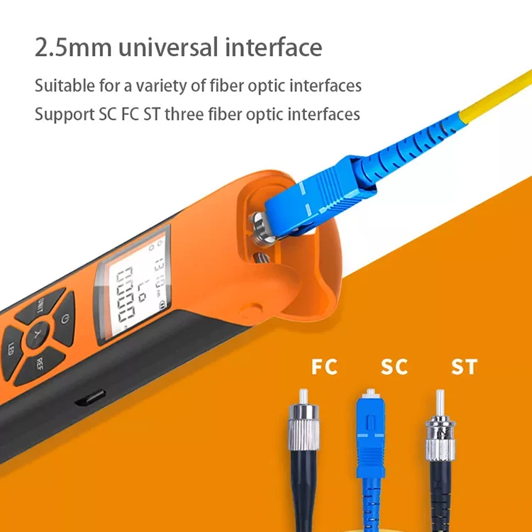 High Precision Optical Fiber Optical Power Meter Detector Mini Red Light All-in-one Fiber Optic Light Collector Red Light Pen