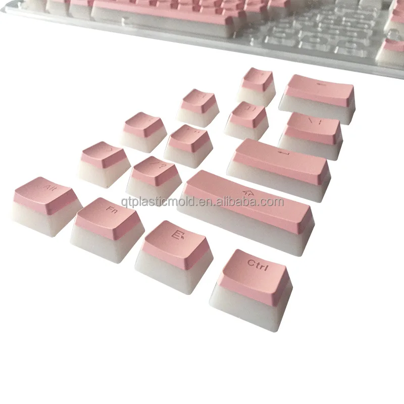 Двойные выстрелы подвесные колпачки для клавиатуры под заказ пластиковые кнопки инъекционные детали PBT/ABS пластиковые колпачки для клавиш под заказ форма