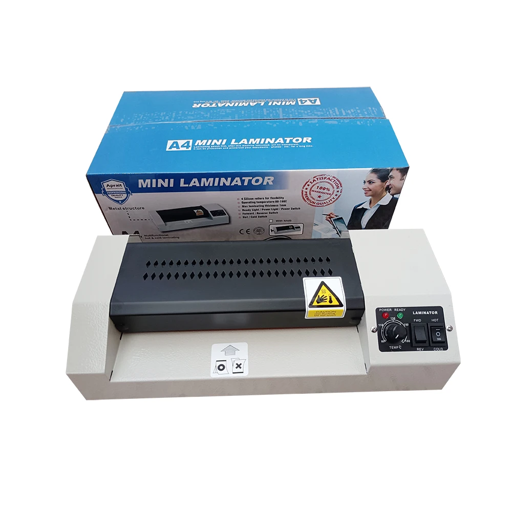 A4 Hot & Cold Desktop Pouch Metal Laminator Office School Home Use Lamination Machine Laminating Thickness 1MM