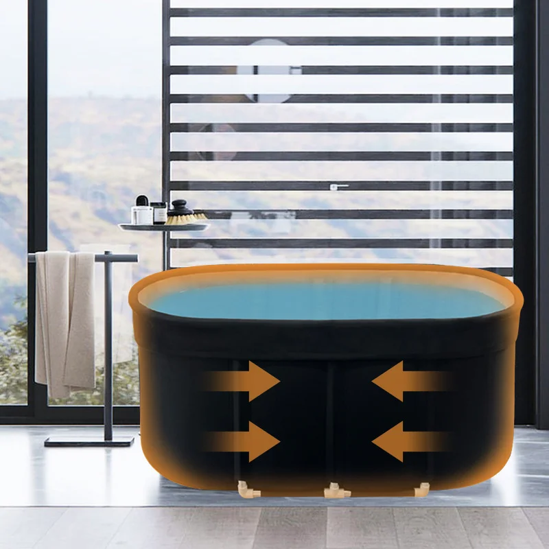 Promotional Wholesale 5 Star Porcelain on Steel Insulated ice bath cold plunge chiller white tub 200*80cm (diar*h) tube