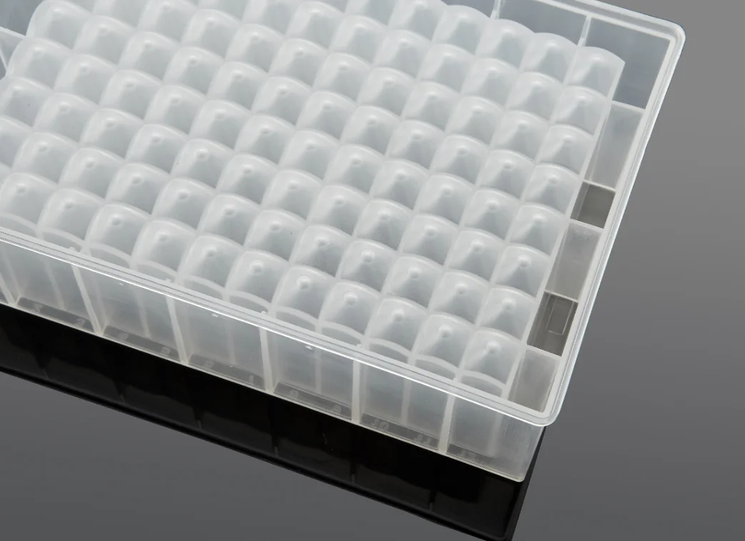 Polypropylene,2.3ml Reaction plate 96 Square V Bottom Deep Well Plate Nunc No. 95040452 for DNA/RNA extraction
