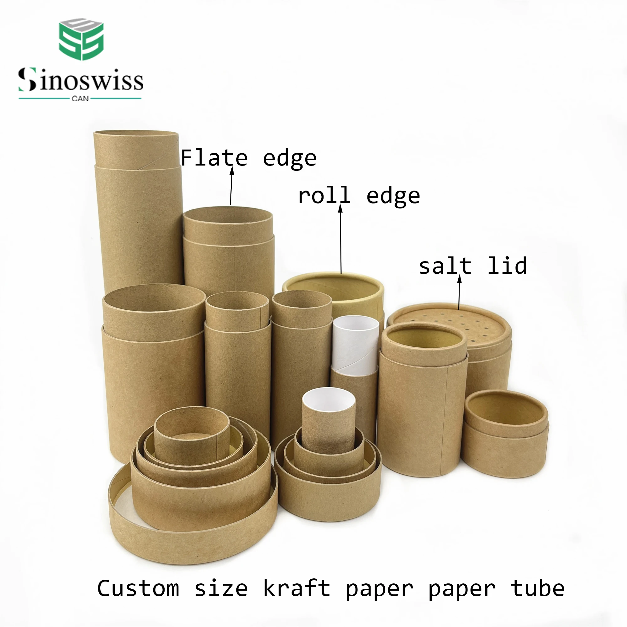 Customized Biodegradable cardboard cosmetic packaging eco friendly kraft paper tube container for cosmetics