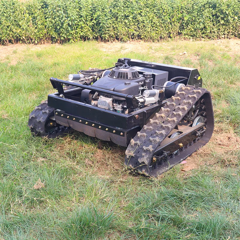 Customized Small Crawler Remote Control Mower Farm Grass Blade Automatic Lawn Mowing Robot Simple Commercial Lawn Mower Price