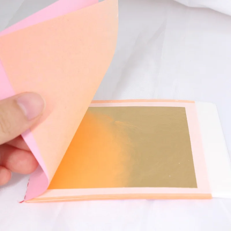 9.33*9.33 cm Pure Silver Leaf Foil 4.33*4.33cm Transfer gold leaves Edible Gold Leaf Sheets Paint