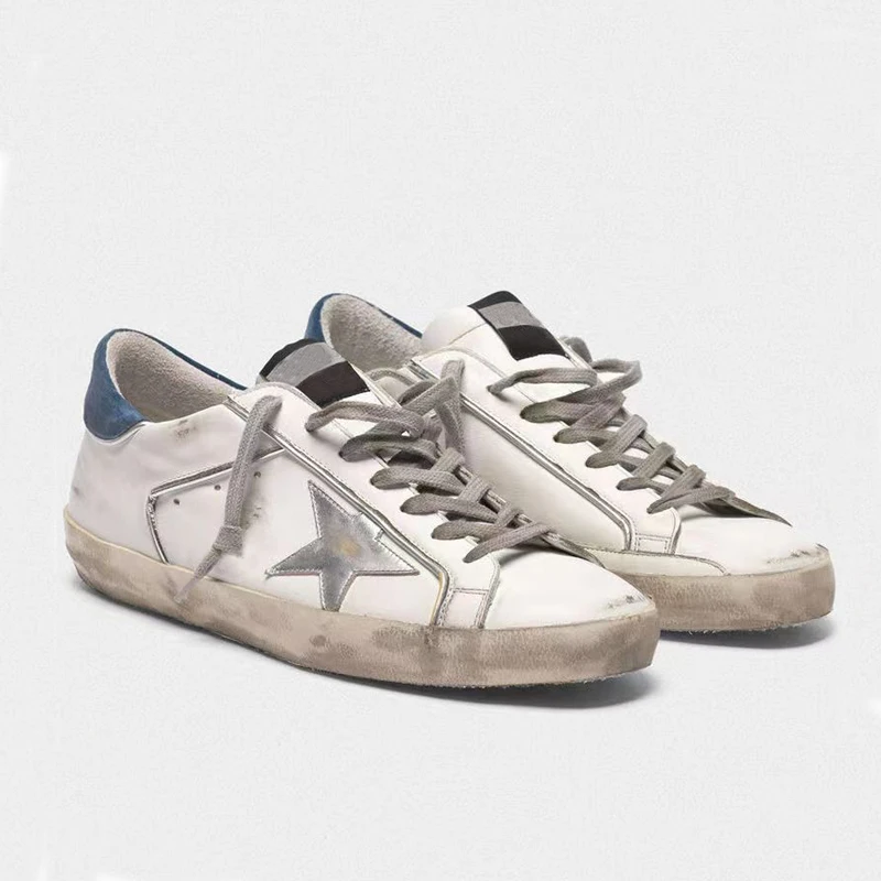 Goldens Superstar Sneakers Italian Craft With Metal Lettering Star Logo Gooses Women Small Dirty Deluxe Brand Shoes Men Shoes
