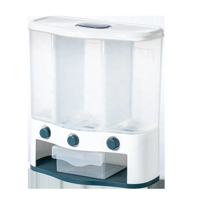 Household Sealed Moisture Proof and Insect Proof Classification Compartment Wall Mounted Storage Rice Storage Box