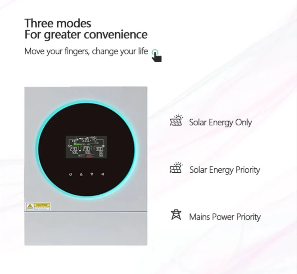Jesudom 48VDC to 230VAC Built in WIFI 5.6KW Hybrid Off Solar Grid Inverter 120A MPPT Solar Charge Controller