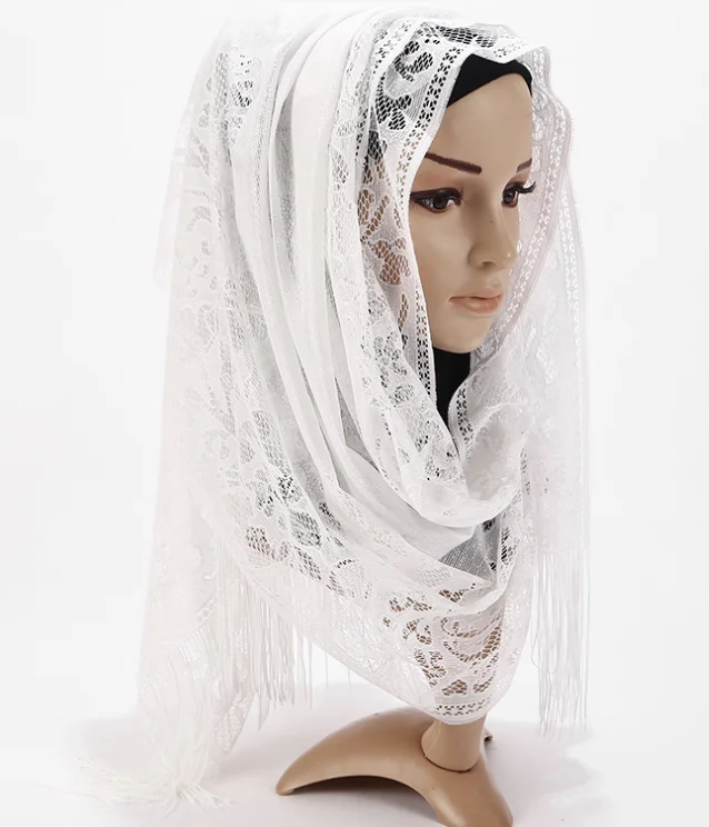 Fashion   Women Hijab ladies arab fashion lace turban Scarf and Shawls