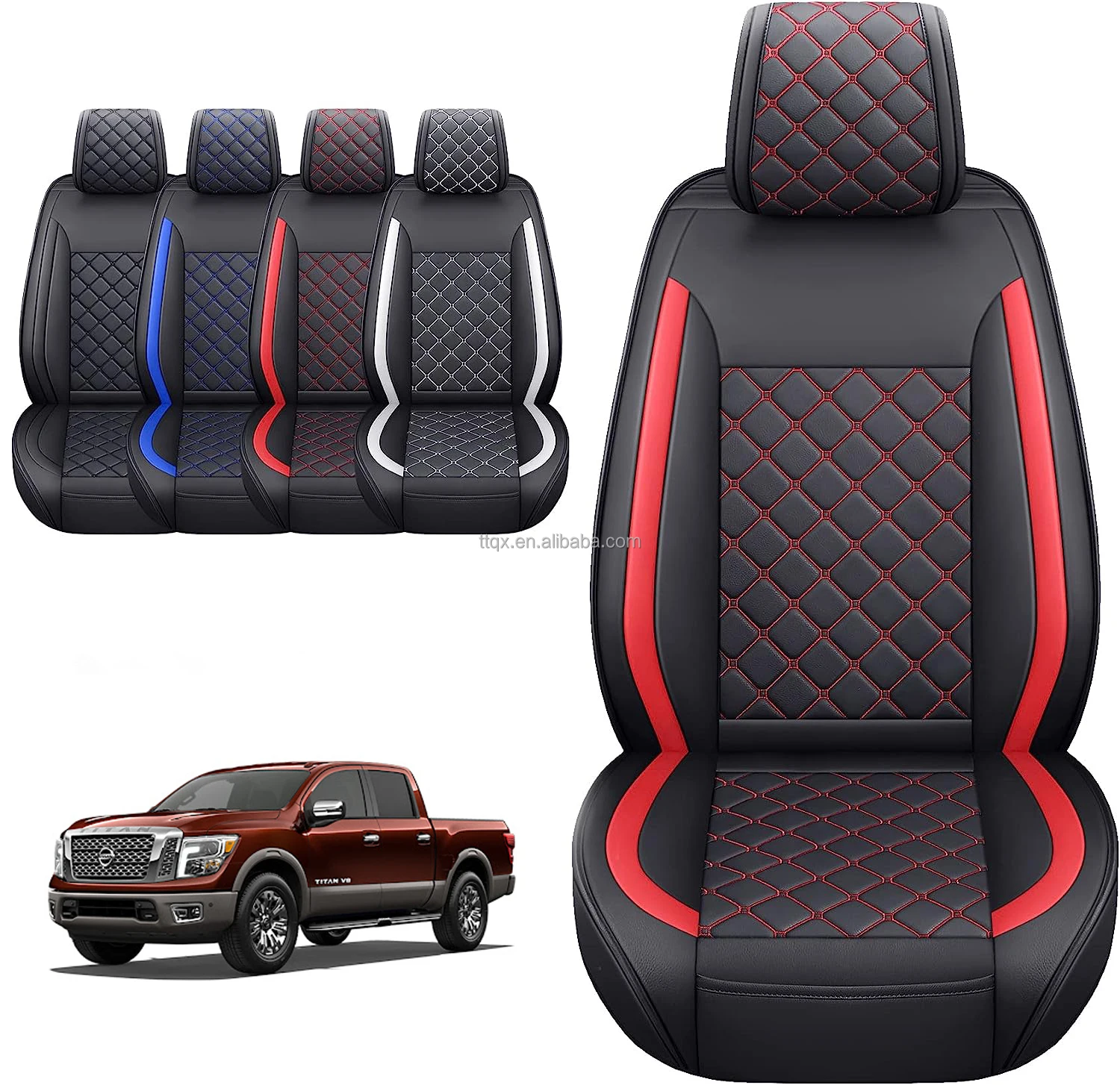 Waterproof Vehicle Cushion Cover High Quality Leather Original Full Set Custom Car Seat CoversFor Nissan Titan 2017-2024
