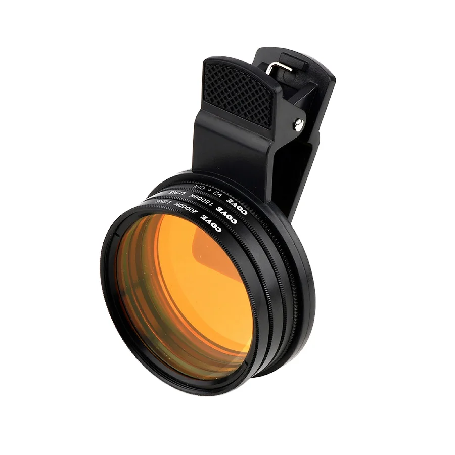 Cove 52mm V3 Coral Lens Filter Kit Extra Wide Saltwater Aquarium Coral Reef Lens Filter Kit for Smartphone and DSLR Camera