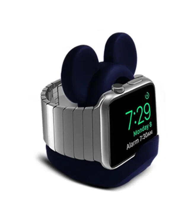 For Apple Watch 3D Cartoon Mouse Design Silicone Charging Stand Dock