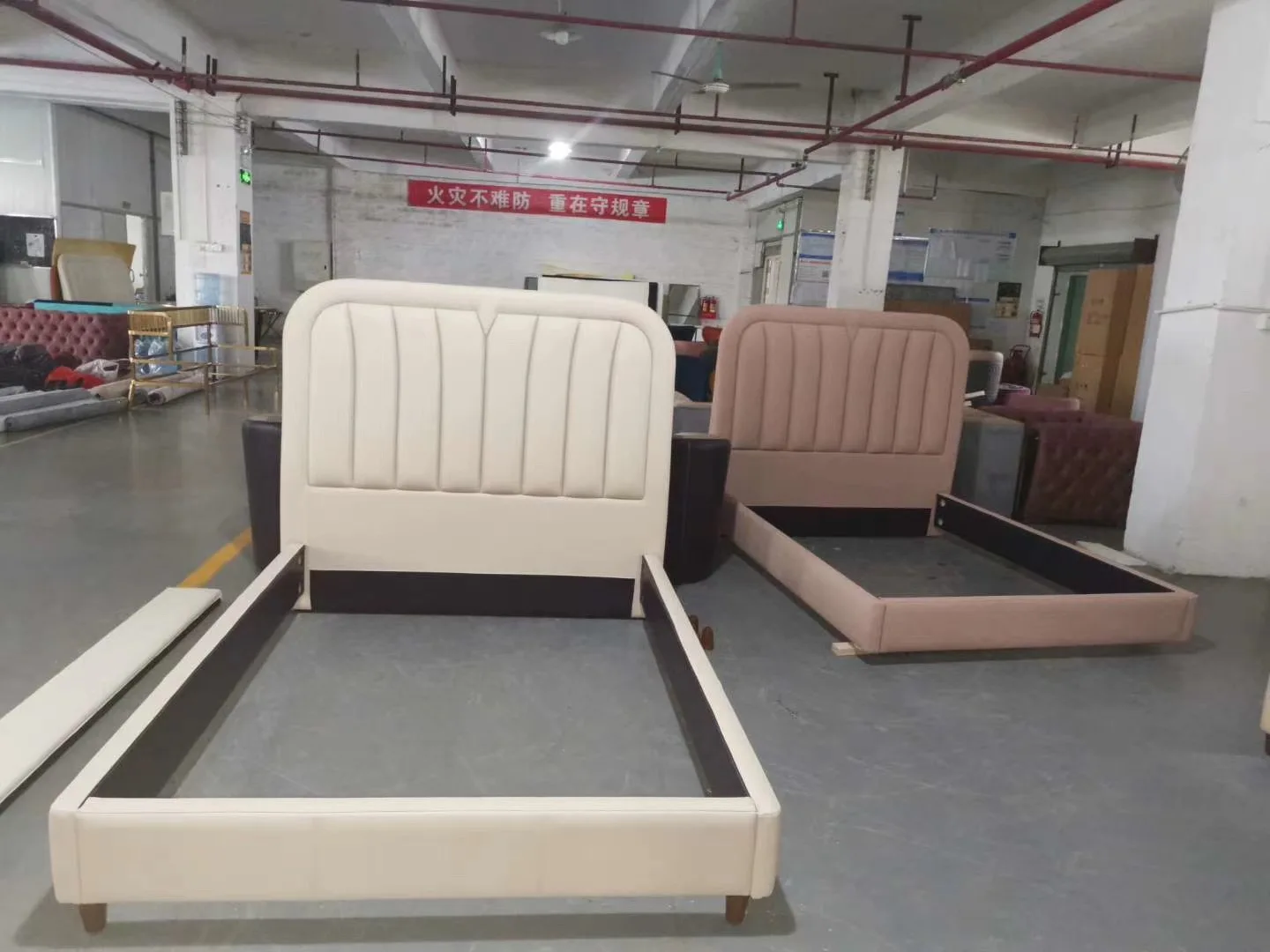 Роскошная Корейская кровать мебель большого размера современная кожаная