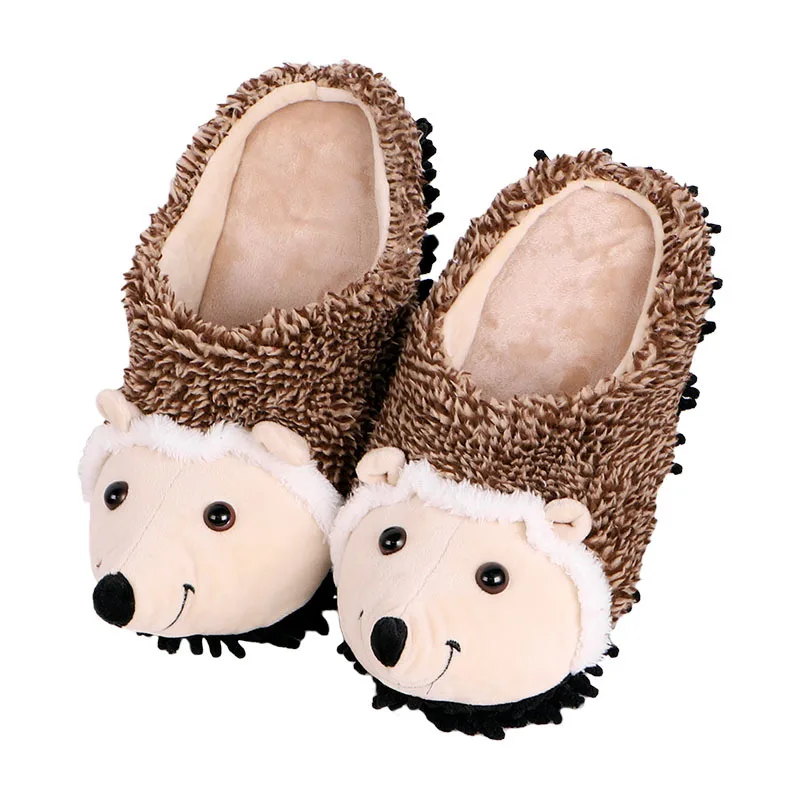 
Winter warm ovely cotton slippers wholesale thickened velvet cartoon hedgehog floor slippers 