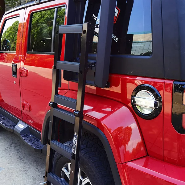 Wholesale 4x4 Off Road Accessories Foldable Ladder Aluminum forJeep Wrangler JK JL Rubicon
