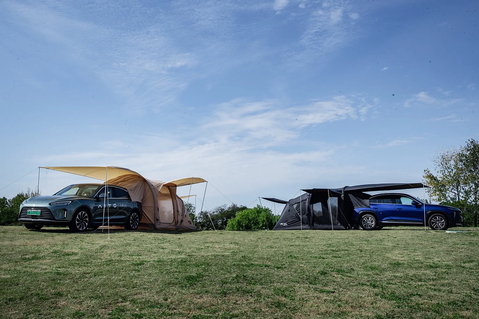 FUGU HOUSE Portable Outdoor  Polyester Automatic Quick Opening Car Tailgate Tent Shade Tent Suv Car Rear Tent For Camping