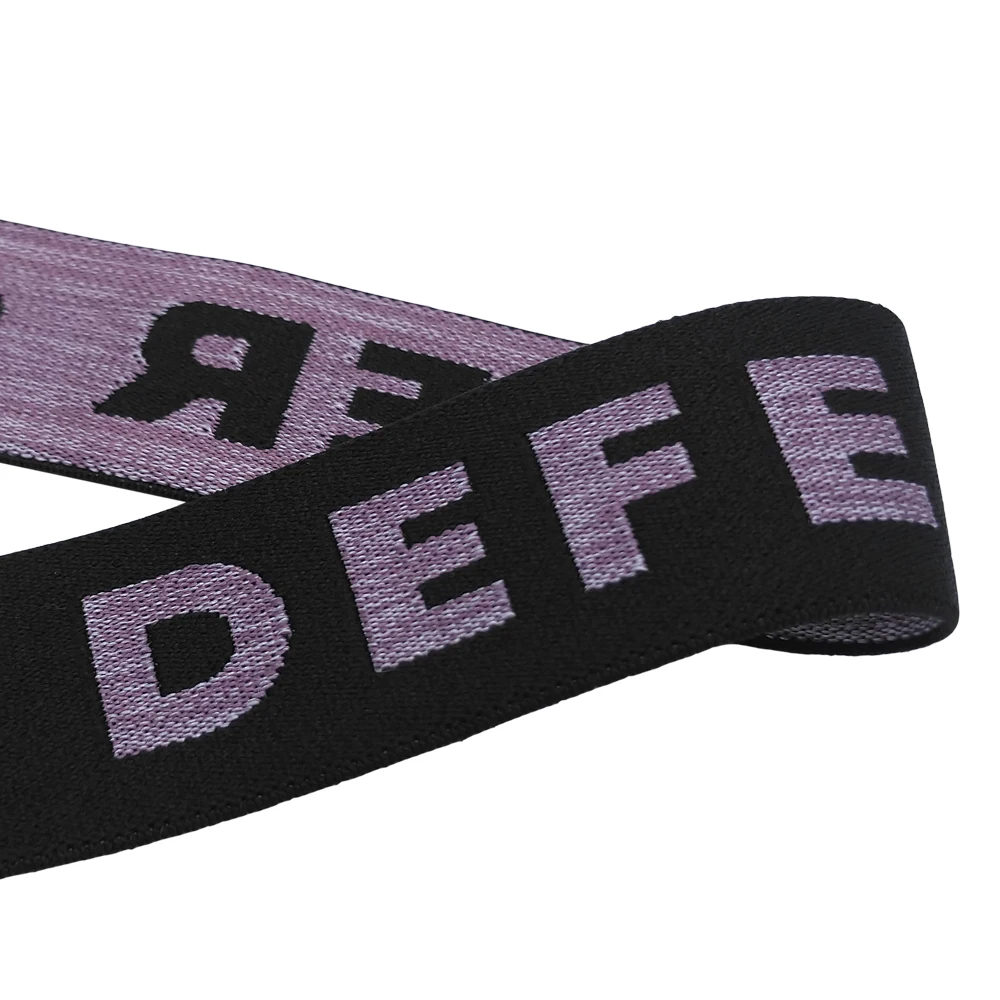 Factory wholesale price custom polyester bias jacquard webbing 1 inch rubber spandex elastic band
