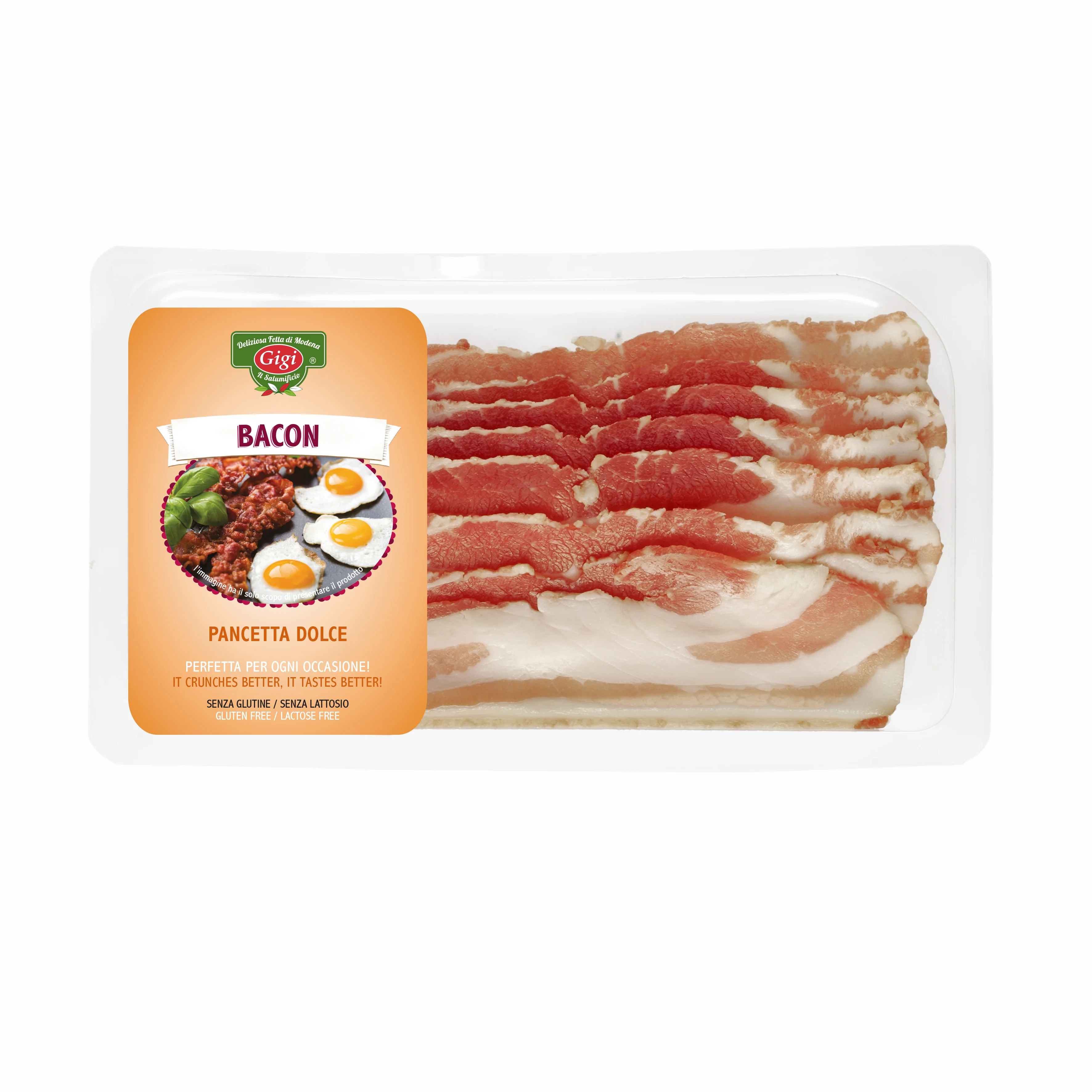 Сладкий нарезанный бекон 100 г безглютеновая пища итальянская пища здоровый производитель