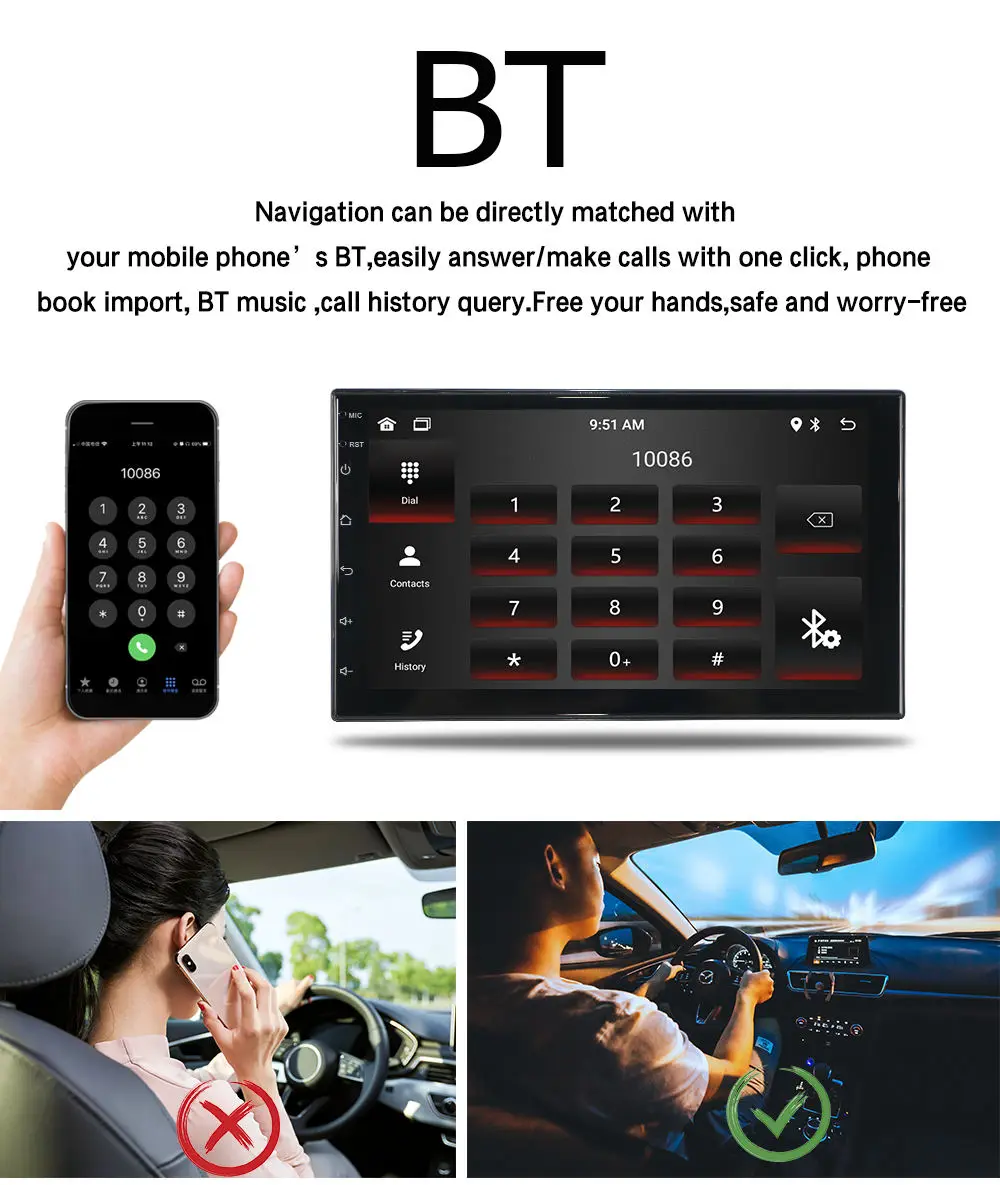 MTK 2 DIN 7/9/10 inch Android car GPS player WiFi BT FM RDS AUX car video player car DVD player touch screen