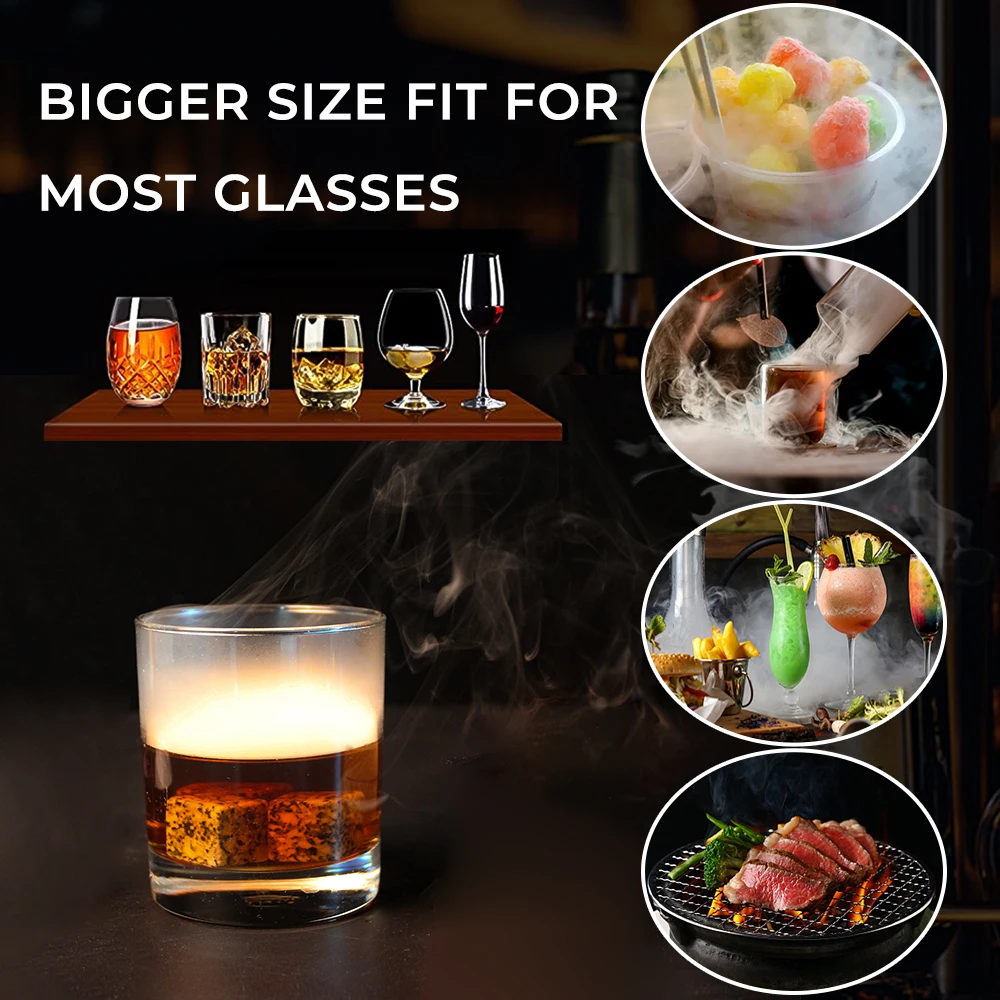 New design barrel shape bartenders whiskey cocktail smoker top for whiskey lover