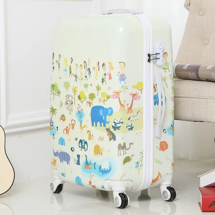 
Kids Cute Traveling Custom Children Hard Shell Kids Luggage printed with Pink letter pattern suitcase for girls 