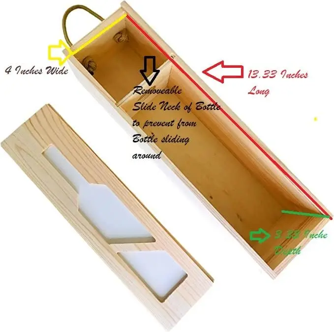 Factory Supply Customize Wood Wine Box  Wood Craft Box