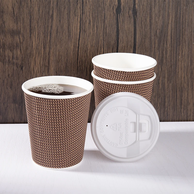 4 oz-20oz  Price Cups Coffee Ripple Wall corrugated ripple insulated paper cup