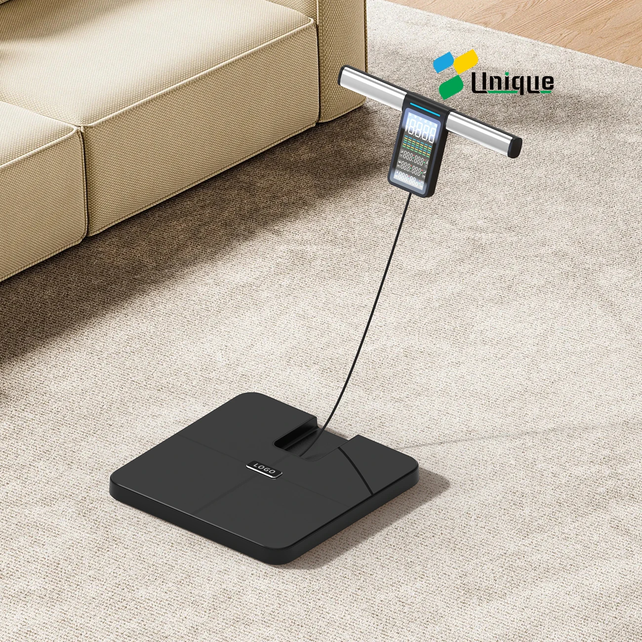 Popular Weighing BMl Smart Scale Big BMI 220KG Body Weighing Scale Adult Weight Bathroom Body Fat Scale With Printer paper