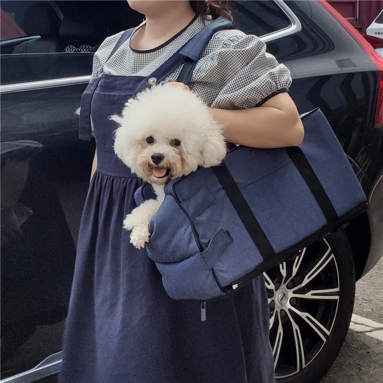 Geerduo Customize Manufacturer Multi-function Outdoor Portable Pet Dog Cat Car Armrest Center Console Seat Booster Carrier Bag