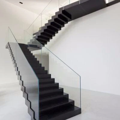 12 To 19mm Aluminium Invisible Hand Design U Channel Frameless Glass Tempered Railing Glass For Balcony Parapet Staircase