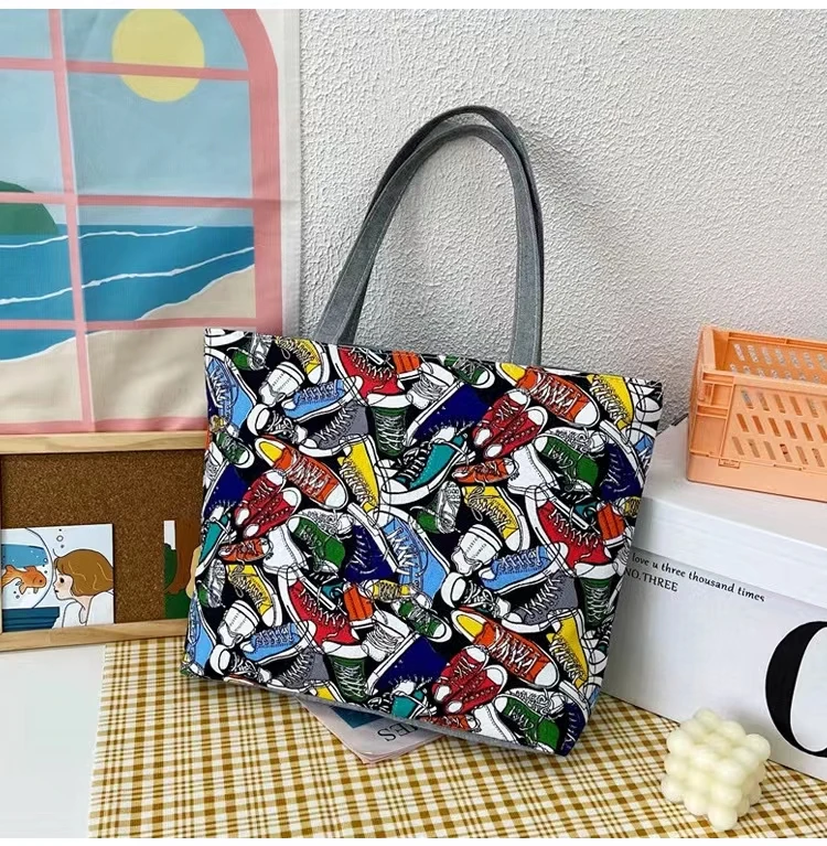 Tote Bags Large Tote Canvas Tote Bag Custom Logo Printed Recycled Reusable Tote Bag