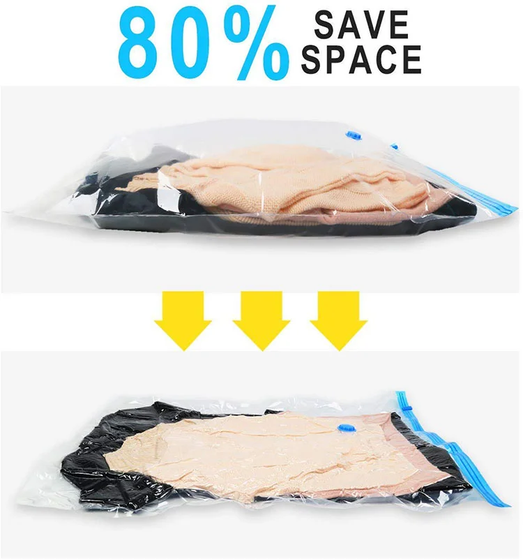 15 PACK Space Saver Travel Vacuum Storage Bags with Electric Pump Clothing Vacuum Seal Plastic Bags Clothes Organizer