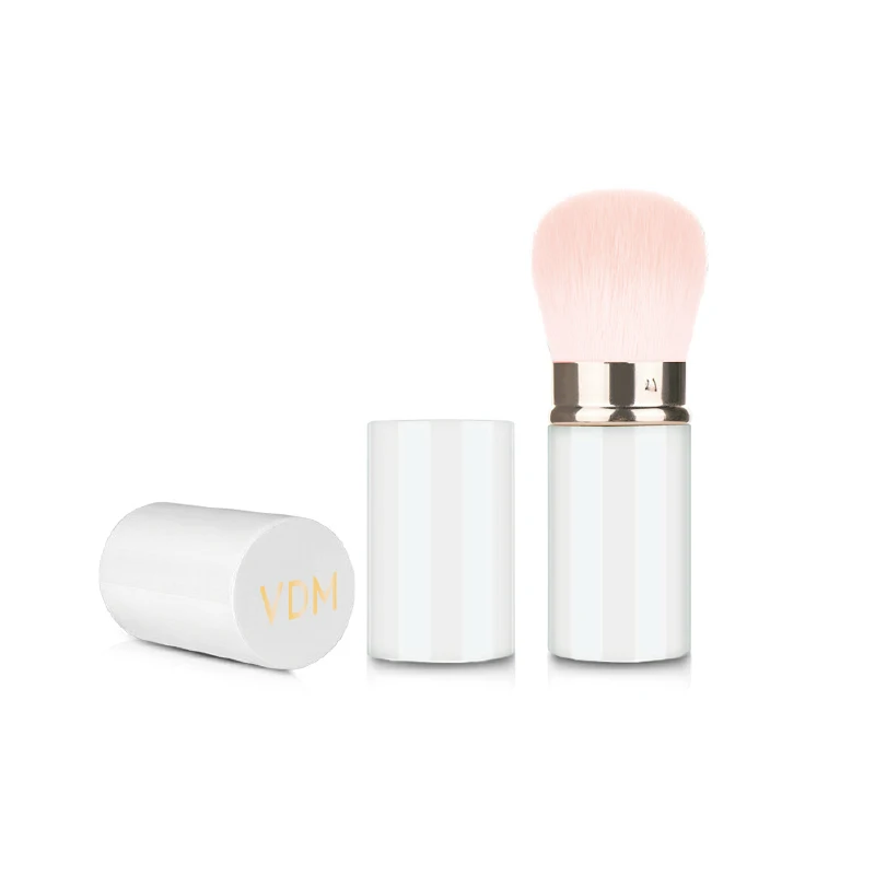 Soft Wool Easy Take Custom Logo Metal powder blush brush for Daily Makeup
