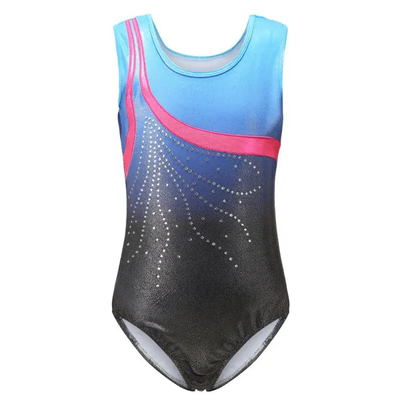 Oem Girls Leotards Kids sleeveless Diamond Dance Gymnastics Leotard For Kids Girls Gymnastic Dance Wear