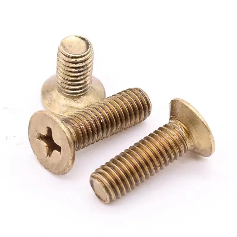 Hardware fasteners brass machine screws suppliers flat phillips head machine screw bolt DIN965