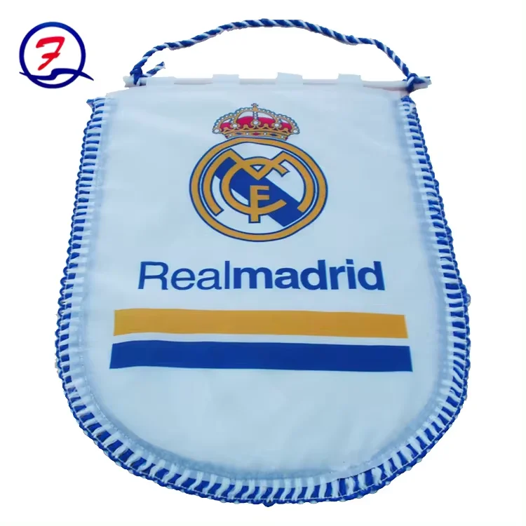 Wholesale Decoration Mini Flag Banner Fringy Window Hanging Satin Material Exchange Pennant Flags Double Sided Banner Wall