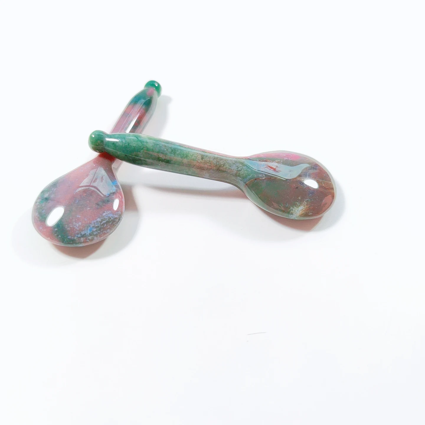 HY Hot Sale Massage Stone Natural Indian Agate Beauty Spoon Gem Gua Sha Scraping Massage Tools